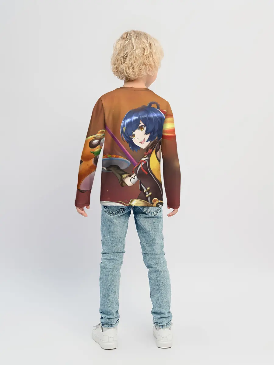 Детский лонгслив / Genshin Impact: Сяо Лин.