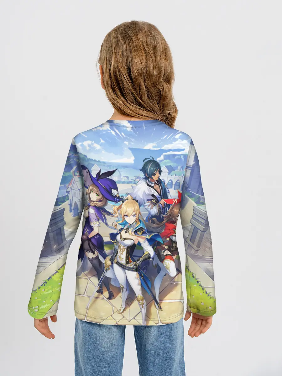 Детский лонгслив / Genshin Impact: Ци Ци.