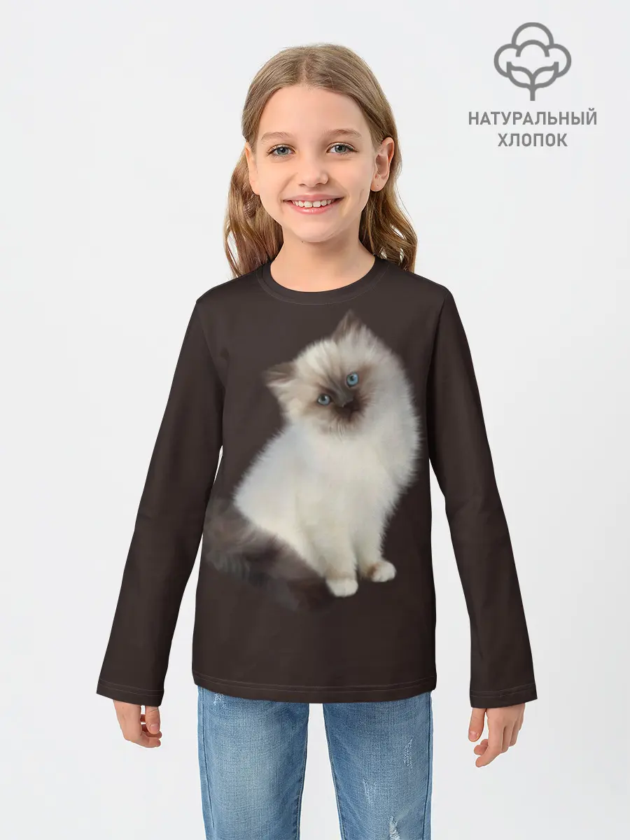 Детский лонгслив / Котенок Ми