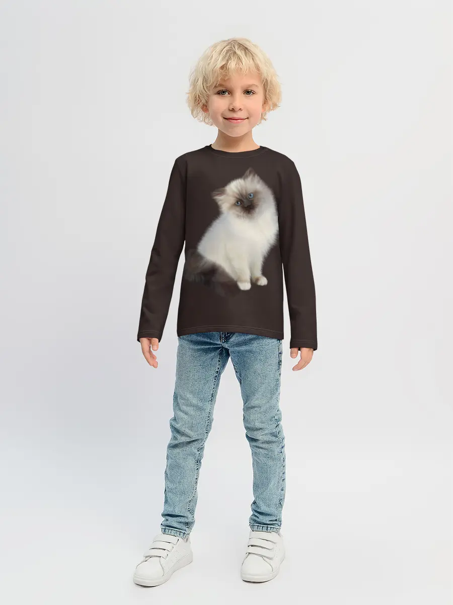 Детский лонгслив / Котенок Ми
