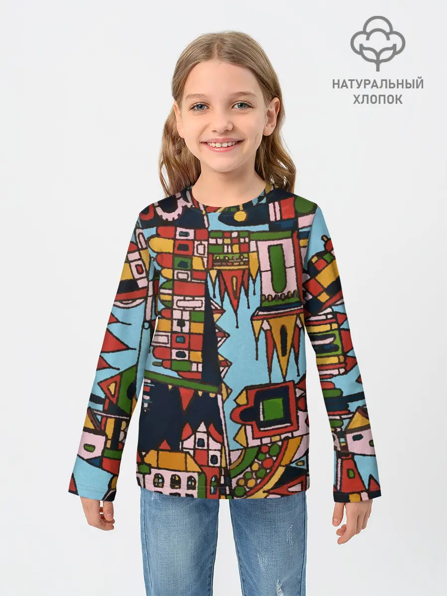 Детский лонгслив / Рождество в Праге