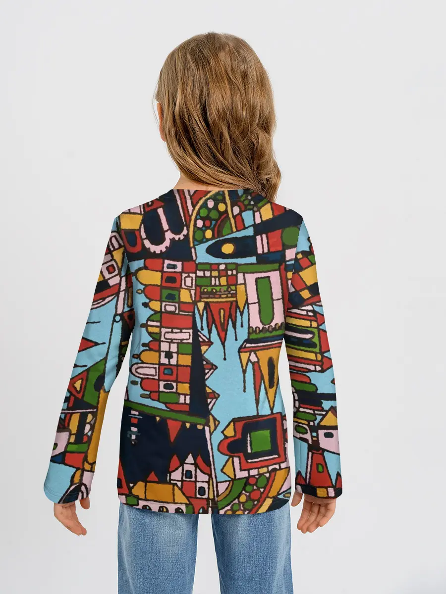 Детский лонгслив / Рождество в Праге