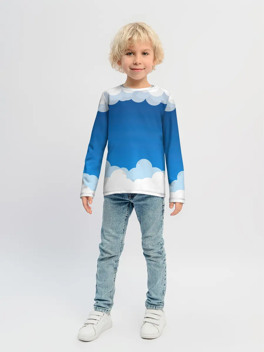 Детский лонгслив / Полёт в облаках