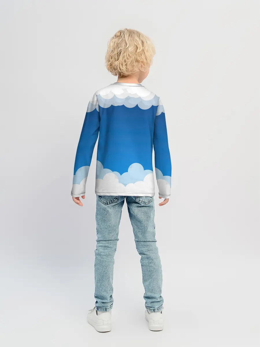 Детский лонгслив / Полёт в облаках