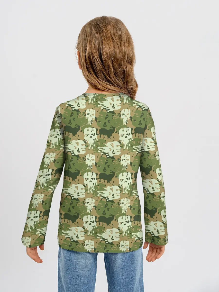 Детский лонгслив / Силуэты Черепов