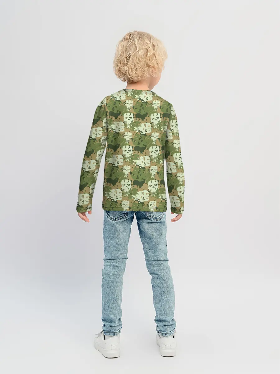 Детский лонгслив / Силуэты Черепов