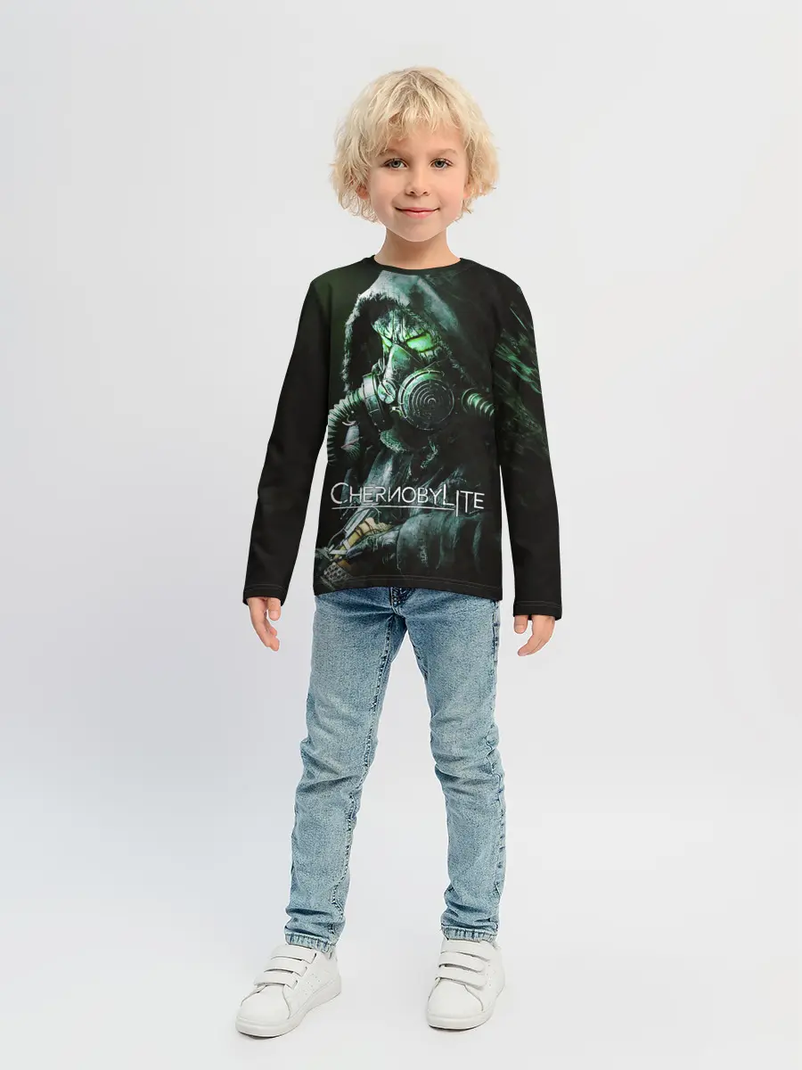 Детский лонгслив / Chernobylite - Черный сталкер