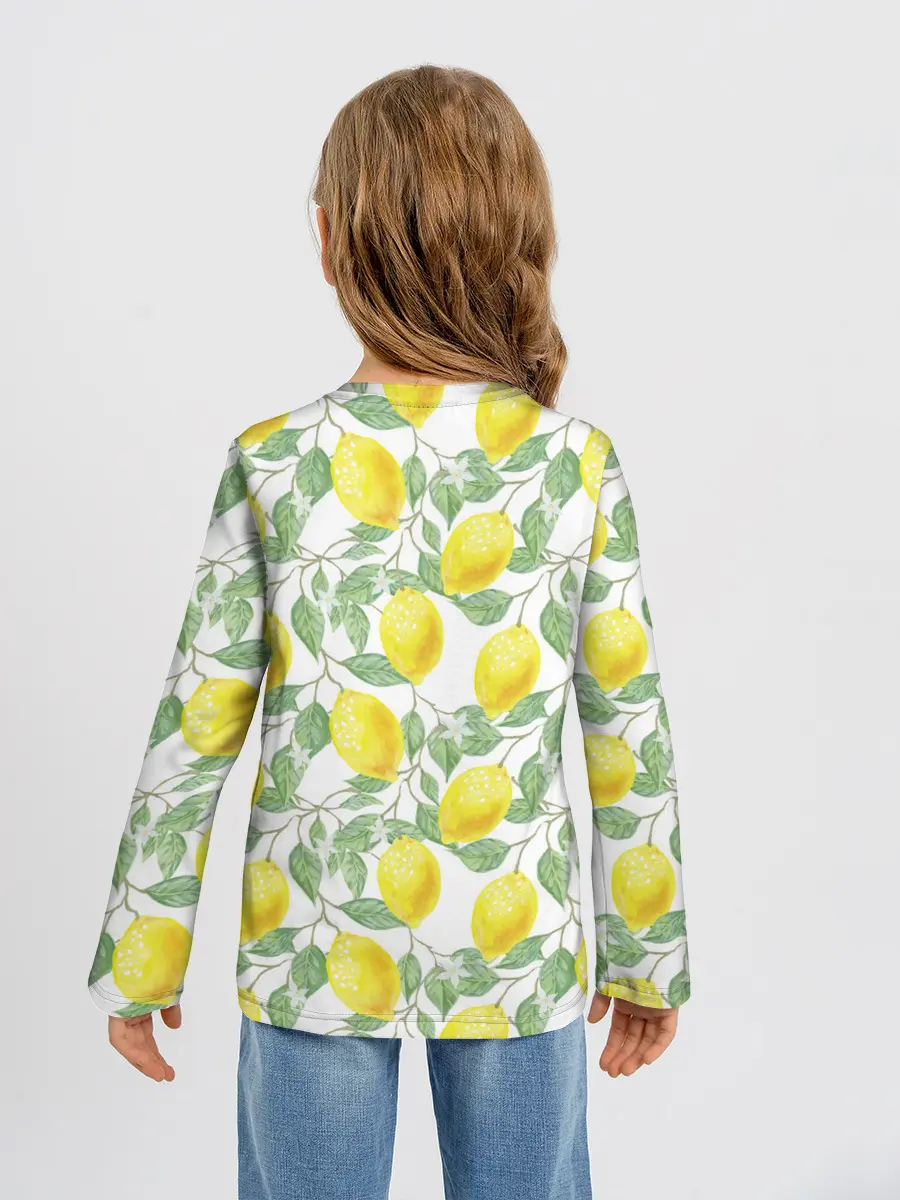 Детский лонгслив / Лимоны 3d