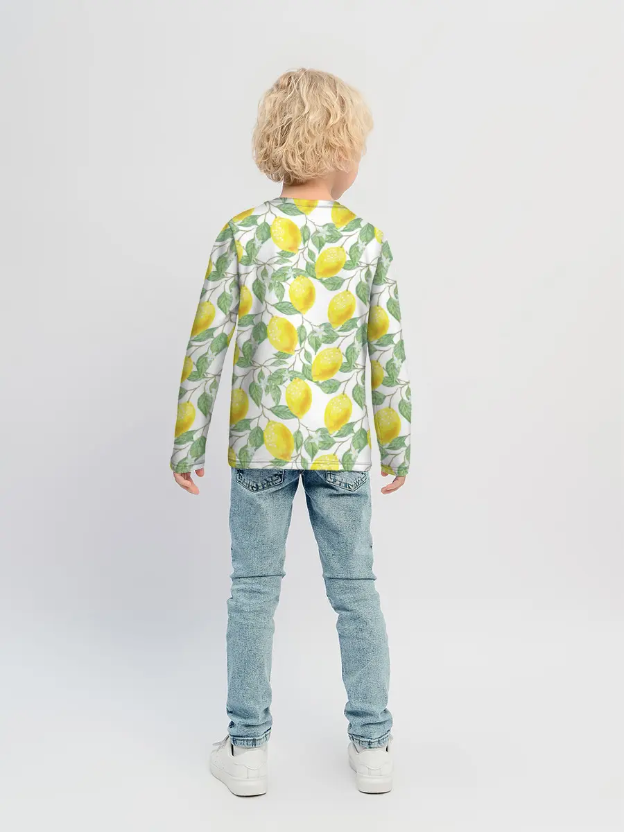 Детский лонгслив / Лимоны 3d