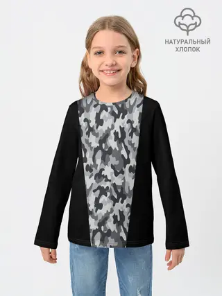 Детский лонгслив / Стиль - Камуфляж
