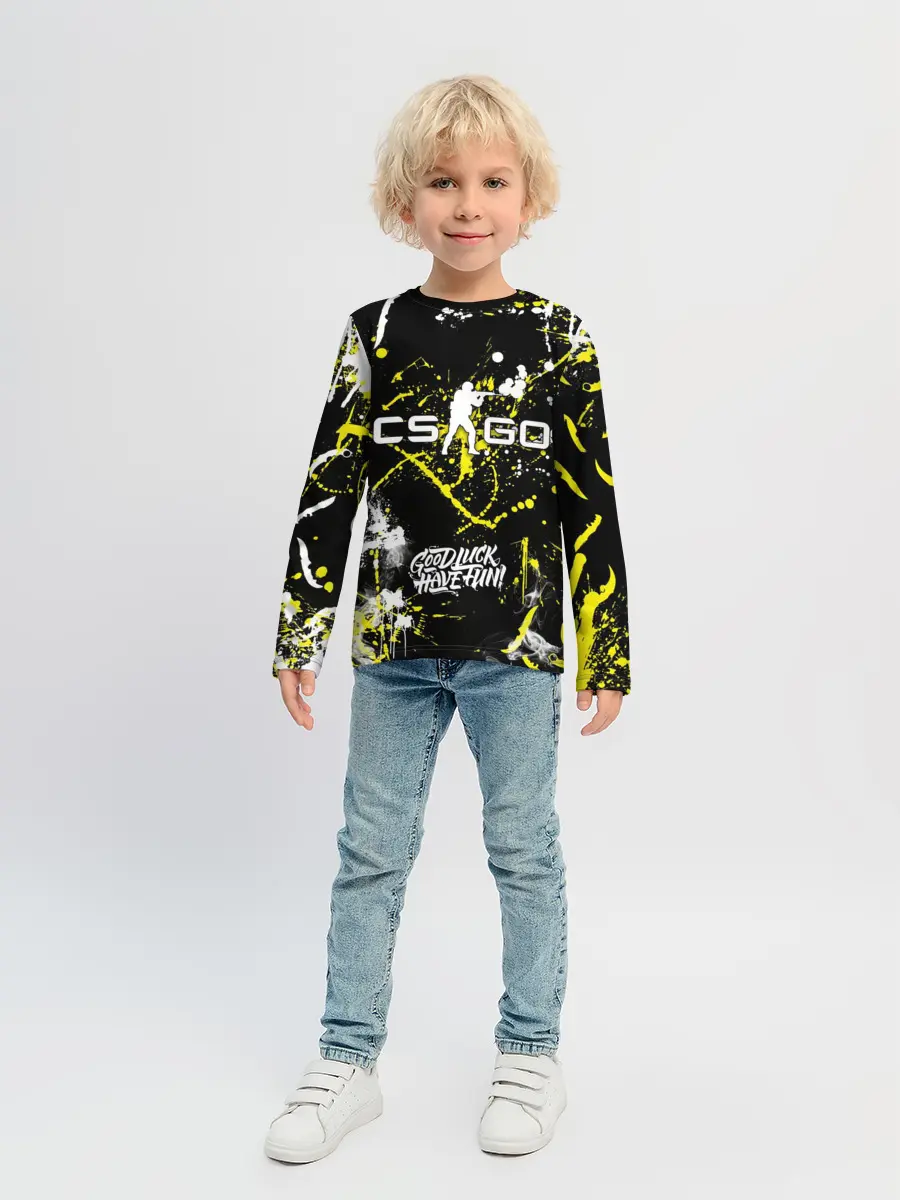 Детский лонгслив / CS:GO Брызги красок