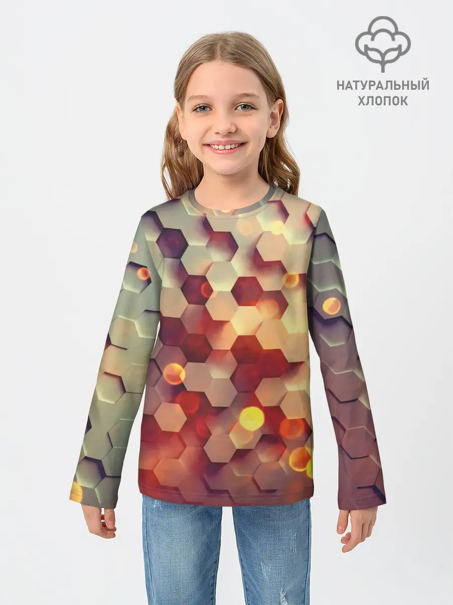 Детский лонгслив / 3Д фигуры