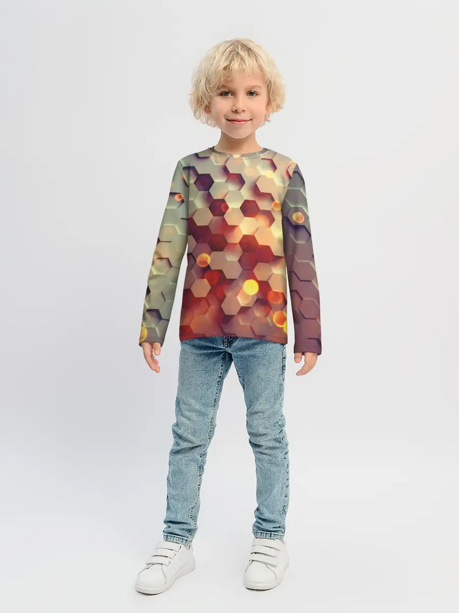 Детский лонгслив / 3Д фигуры