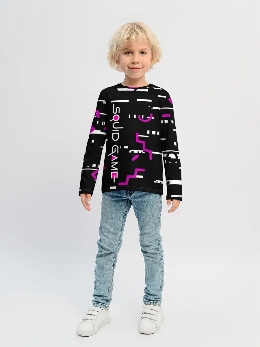 Детский лонгслив / Squid Gam: Узоры.