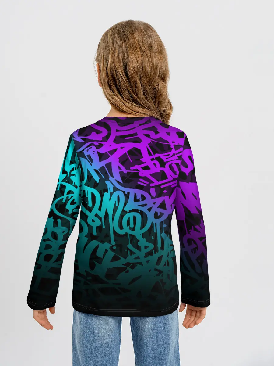 Детский лонгслив / НЕОНОВОЕ ГРАФФИТИ / NEON