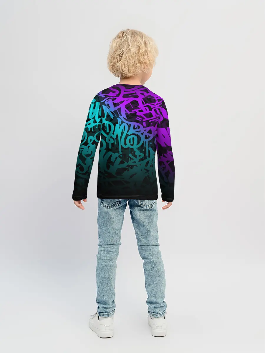 Детский лонгслив / НЕОНОВОЕ ГРАФФИТИ / NEON