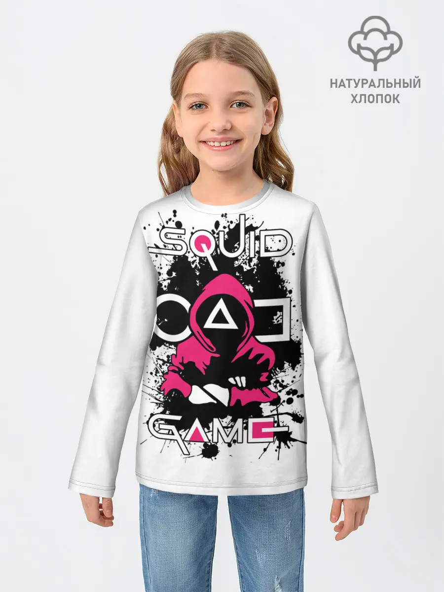 Детский лонгслив / Squid game: guard-killer.