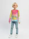Детский лонгслив / Радужная акварель