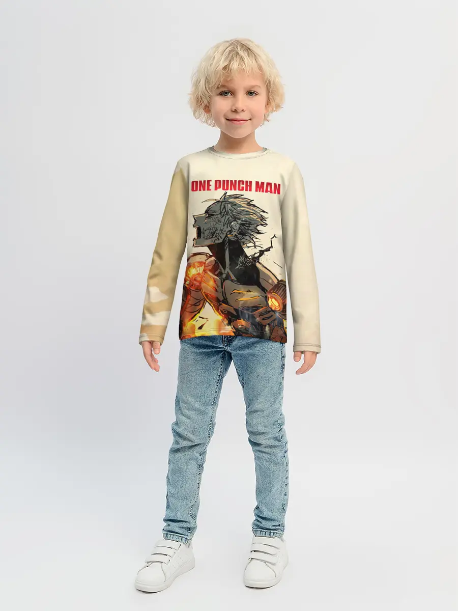 Детский лонгслив / Разрушение Геноса One Punch-Man