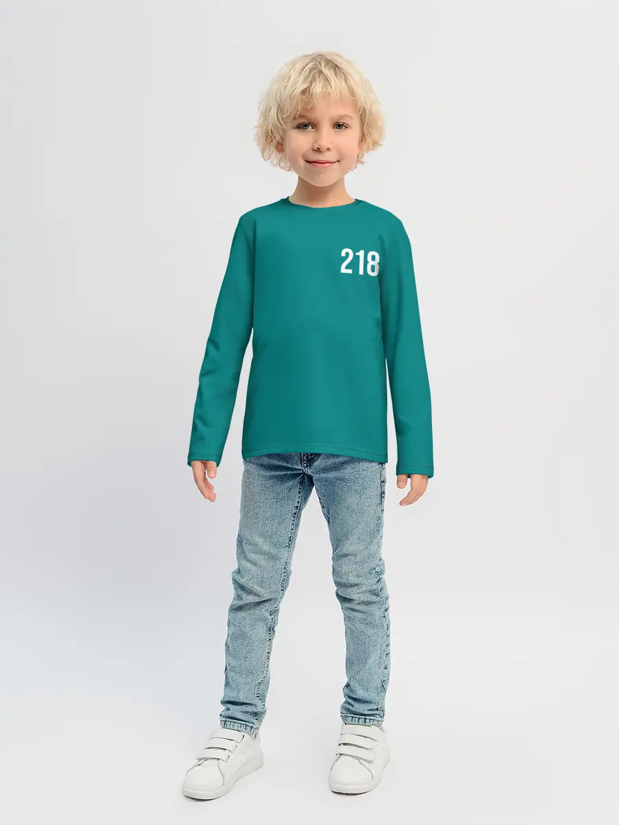 Детский лонгслив / Игра в кальмара: Чхо Сан Воо 218