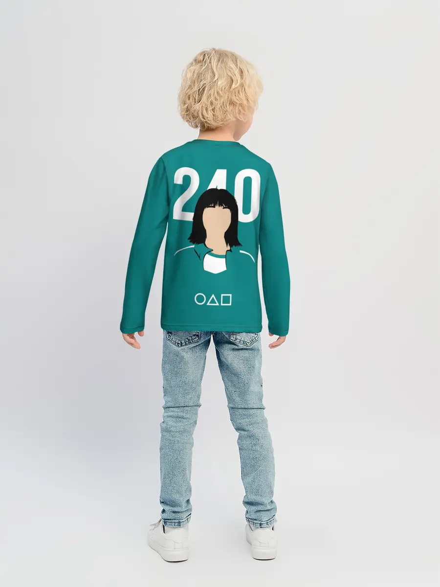 Детский лонгслив / Игра в кальмара: Чи Ён 240