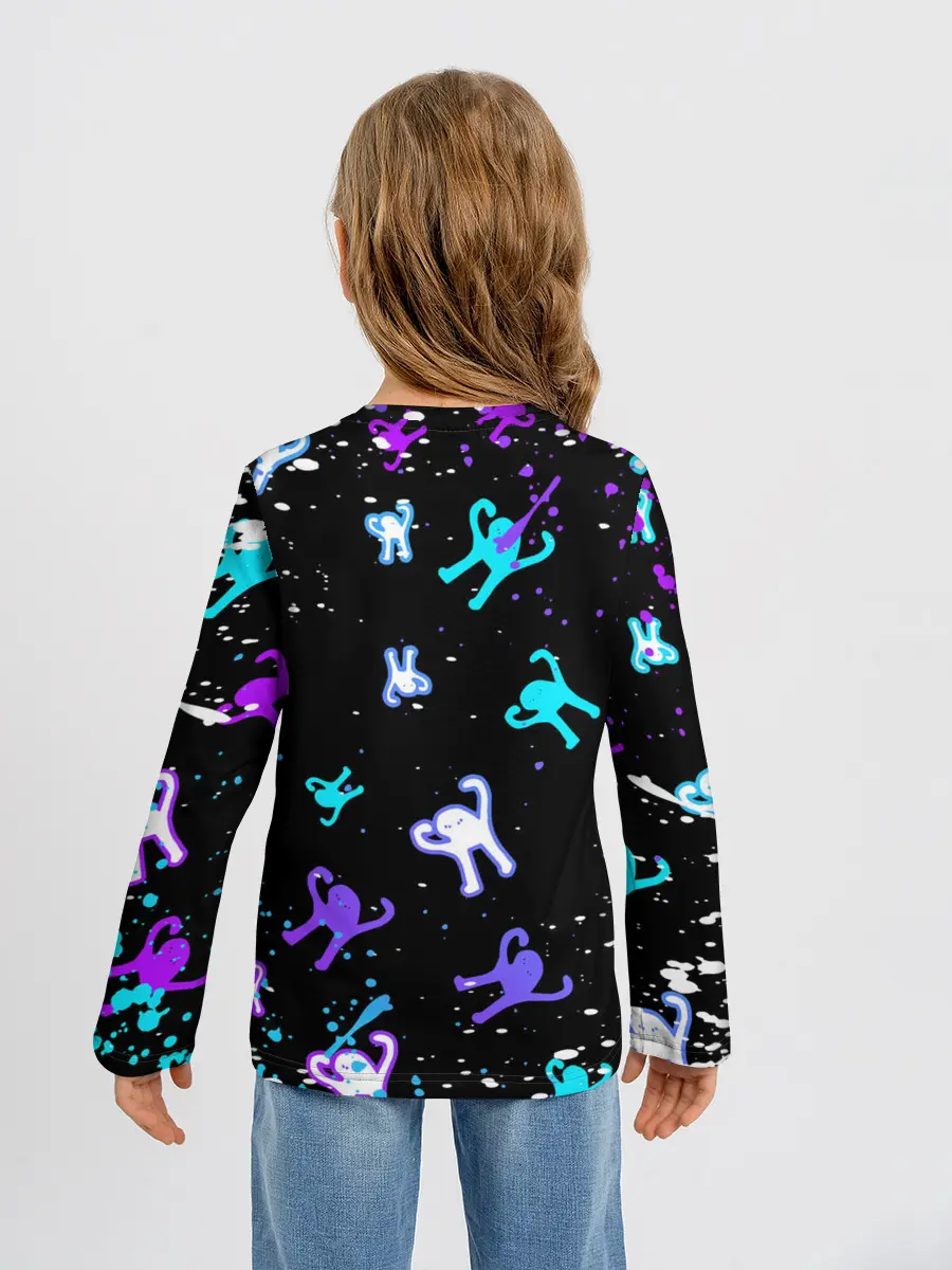 Детский лонгслив / КОТ ЪУЪ СЪУКА | NEON