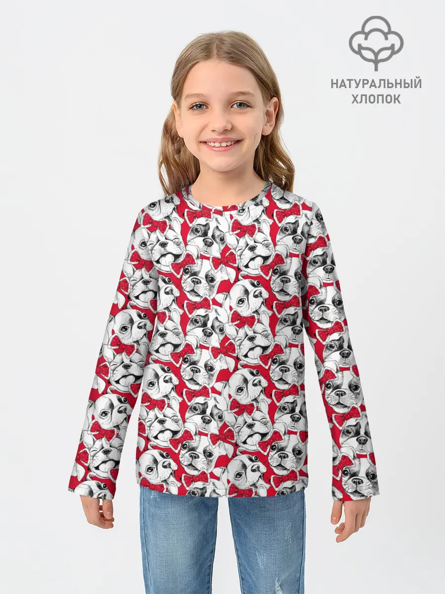 Детский лонгслив / Французский Бульдог