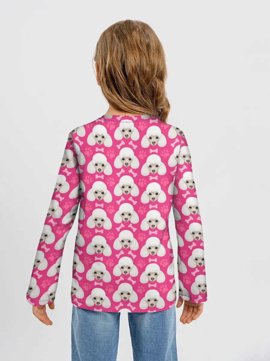 Детский лонгслив / Собака Пудель