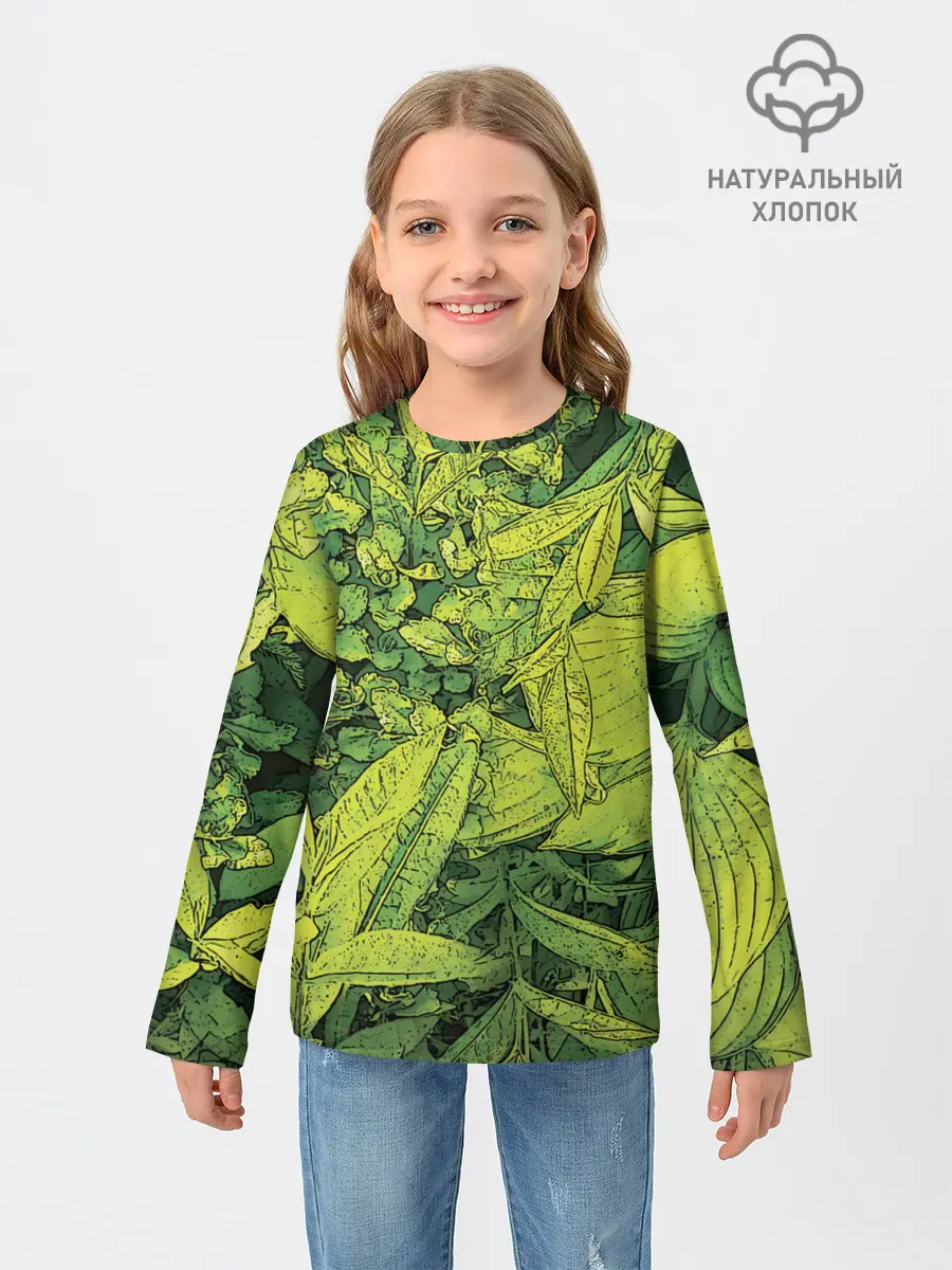 Детский лонгслив / Растительная жизнь - Хоста