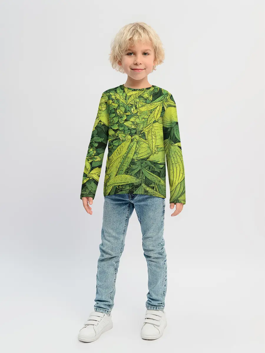 Детский лонгслив / Растительная жизнь - Хоста
