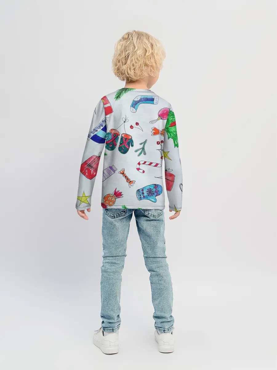 Детский лонгслив / шарики фонарики