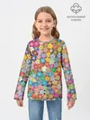Детский лонгслив / цветы цветочки