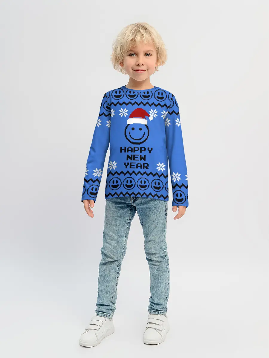 Детский лонгслив / Свитер смайл