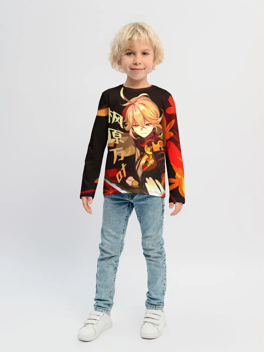 Детский лонгслив / Genshin Impact - Кадзуха