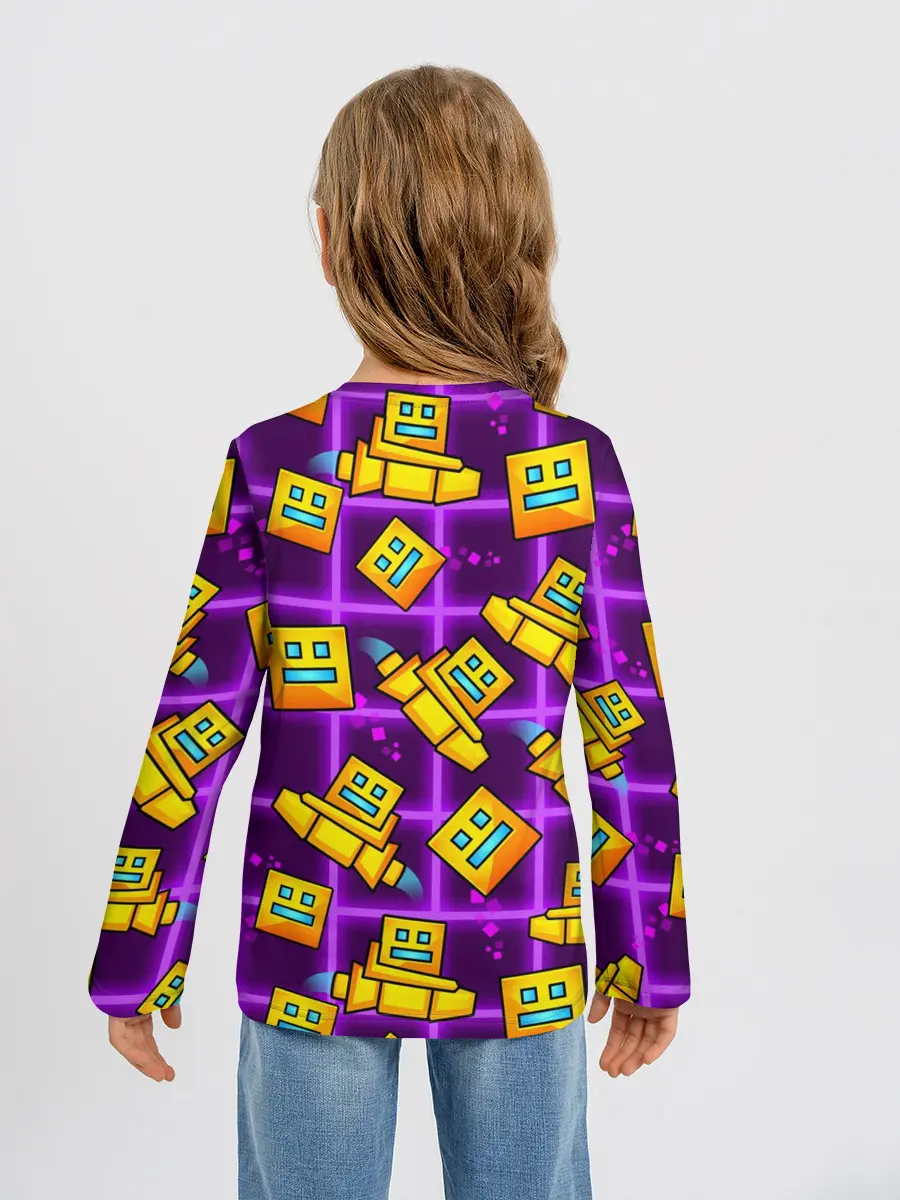 Детский лонгслив / GEOMETRY DASH SPACE