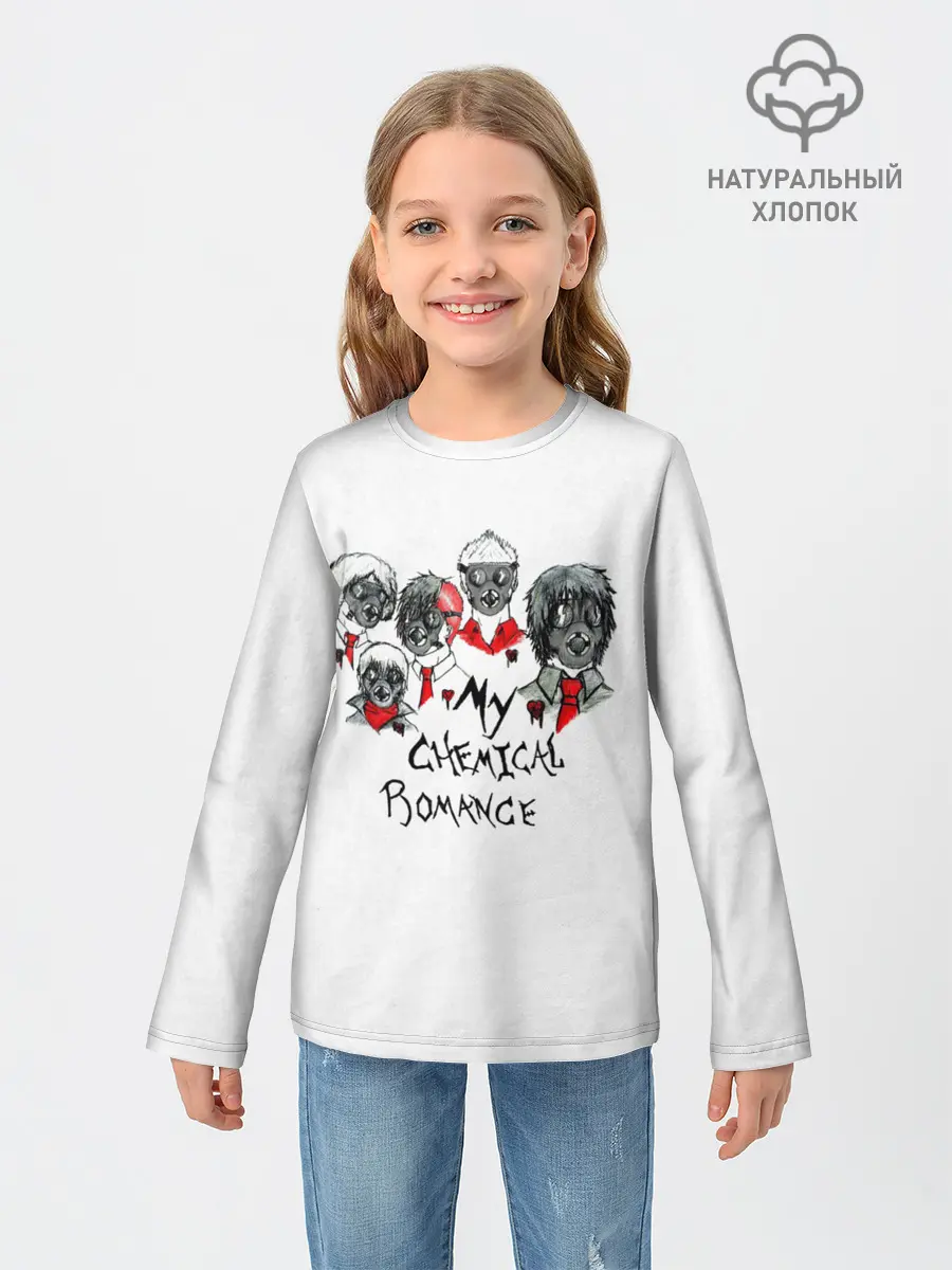 Детский лонгслив / Группа My Chemical Romance в противогазах