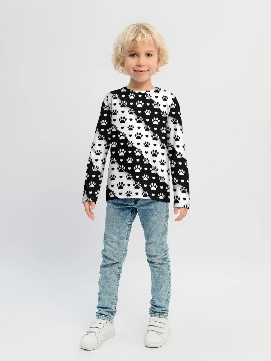Детский лонгслив / Следы от Лап