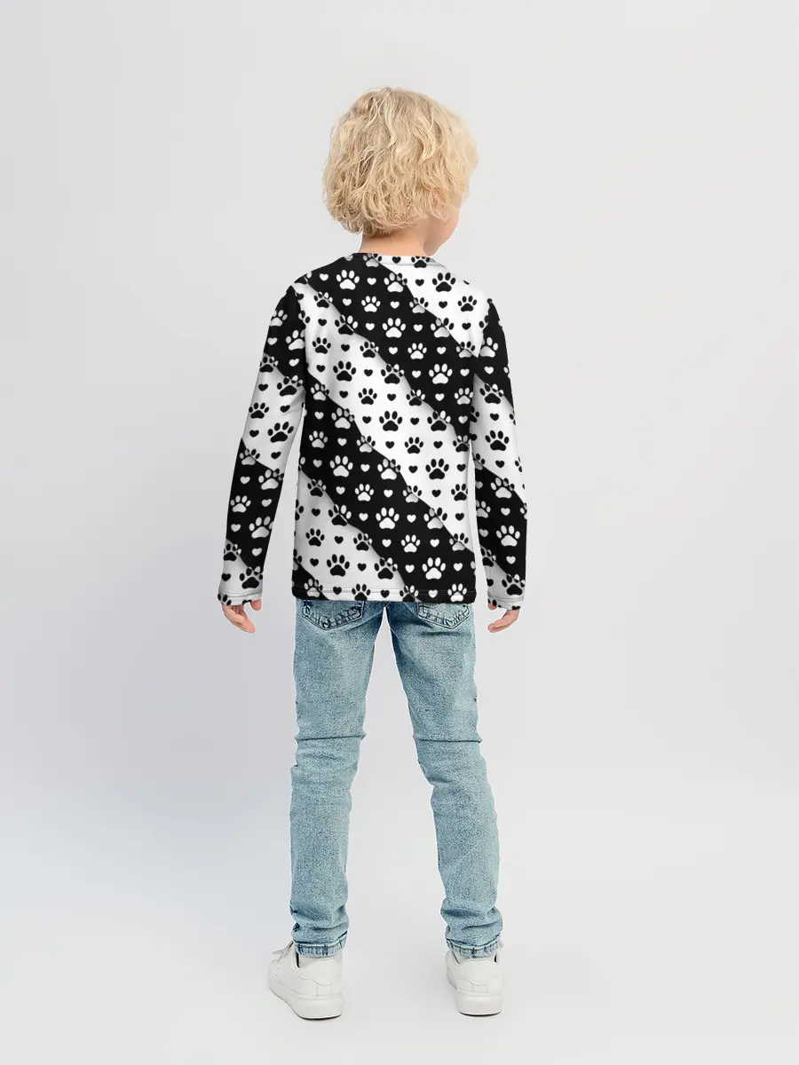 Детский лонгслив / Следы от Лап