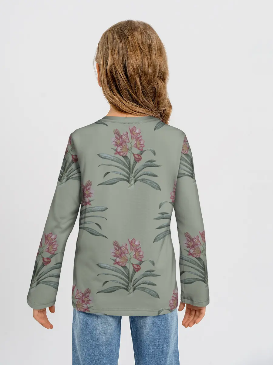 Детский лонгслив / Цветы кливии