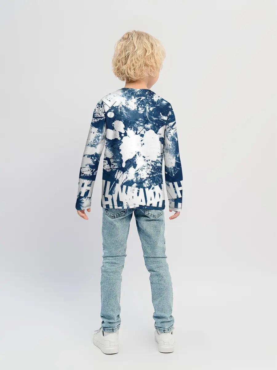 Детский лонгслив / Коламбус Блю Джекетс, Columbus Blue Jackets