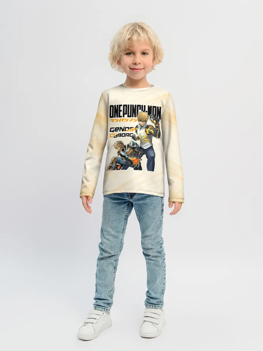 Детский лонгслив / Генос киборг One Punch-Man