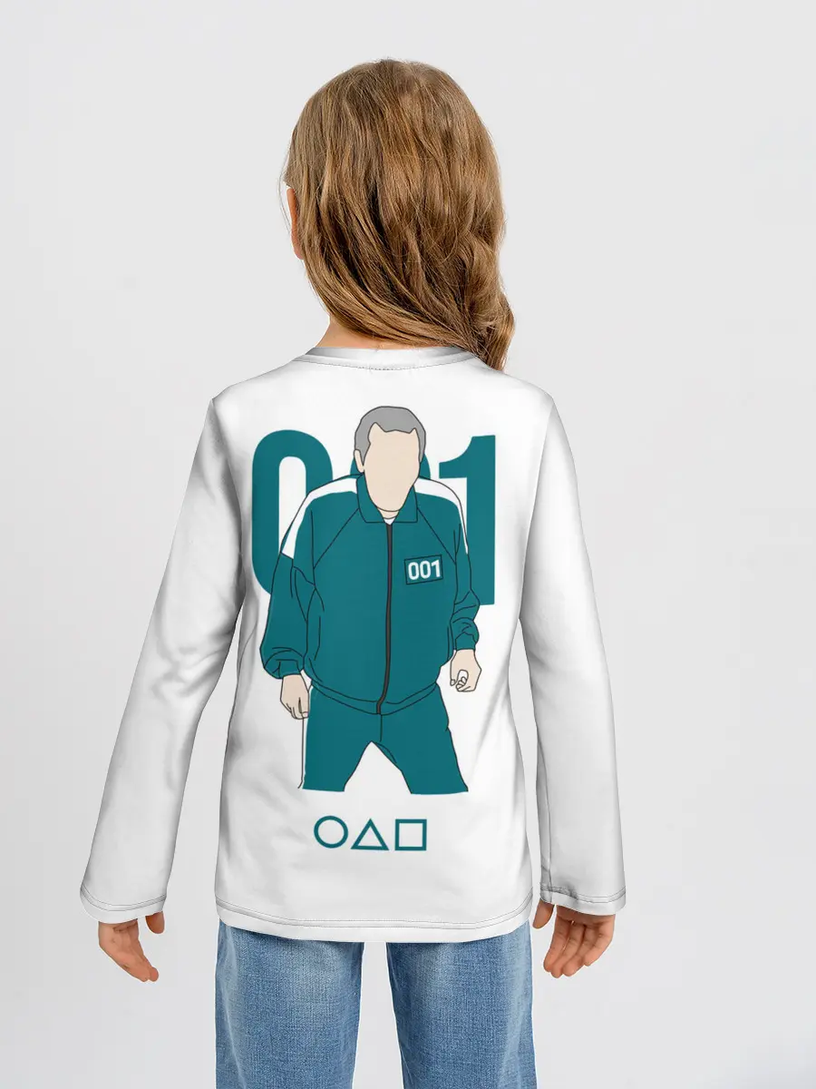 Детский лонгслив / Squid game - О Иль Нам 001