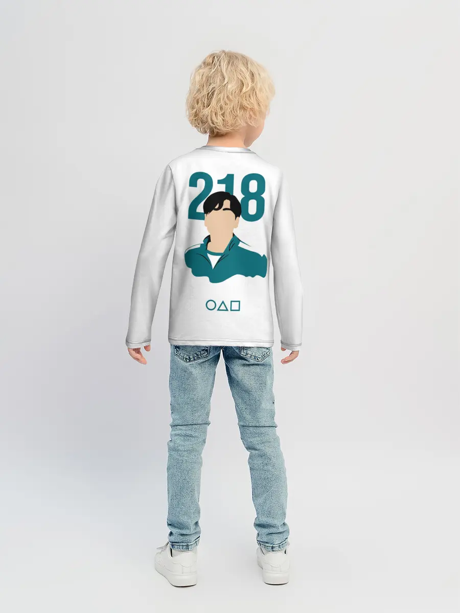 Детский лонгслив / Squid game - Чхо Сан Воо 218