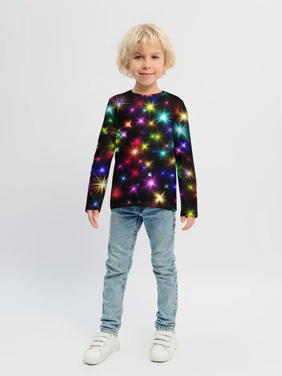 Детский лонгслив / ПРАЗДНИЧНЫЕ ОГОНЬКИ
