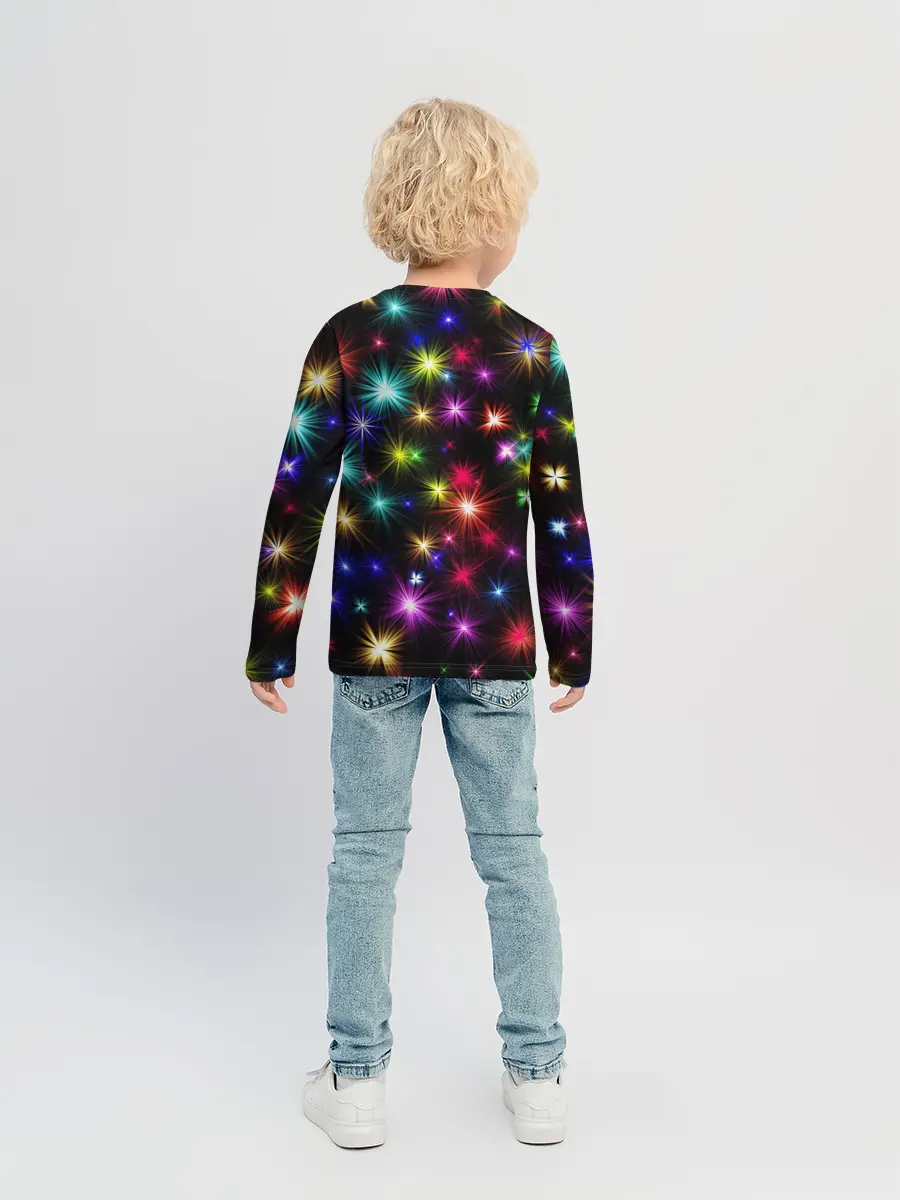 Детский лонгслив / ПРАЗДНИЧНЫЕ ОГОНЬКИ
