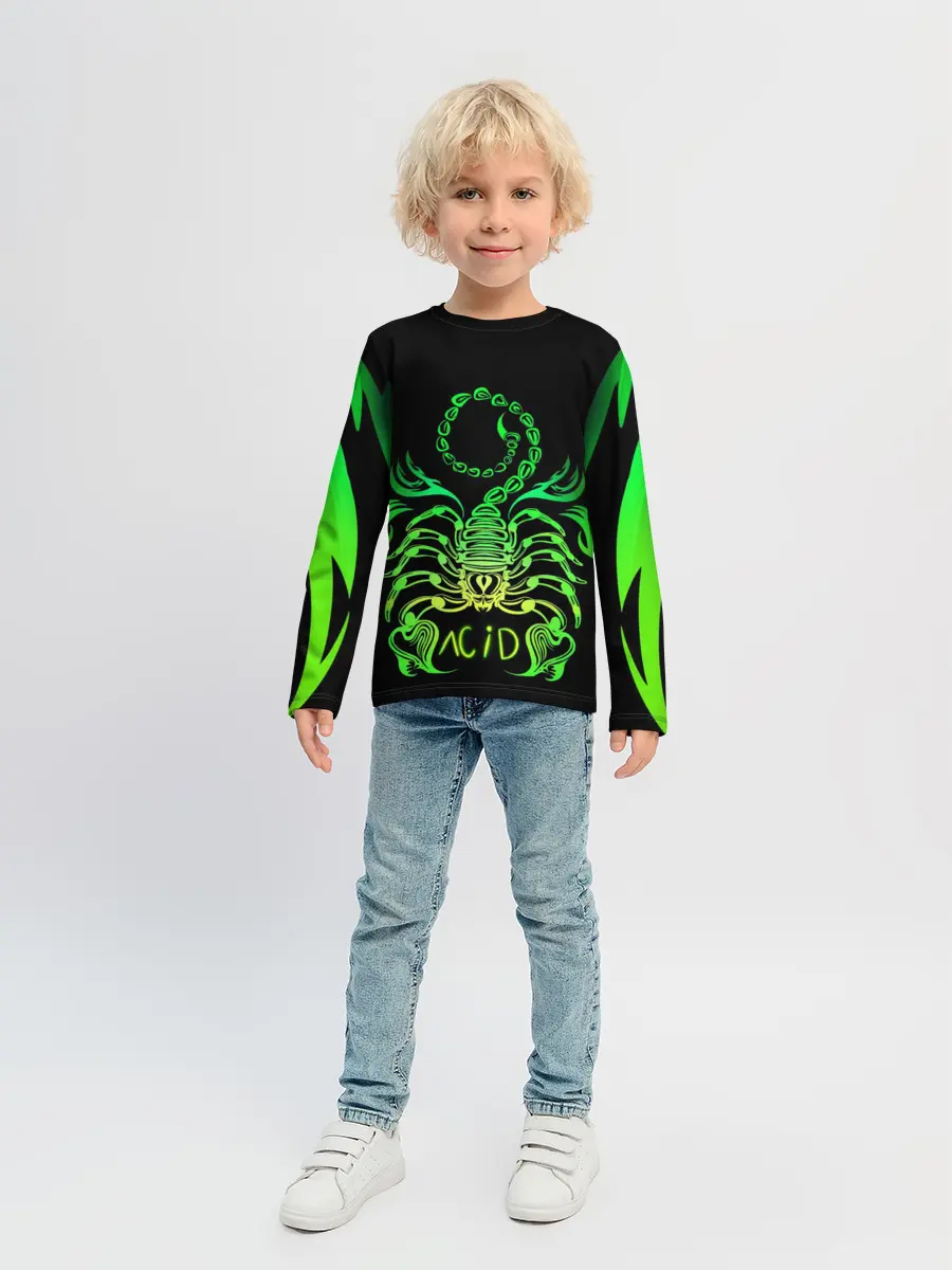 Детский лонгслив / Acid scorpion