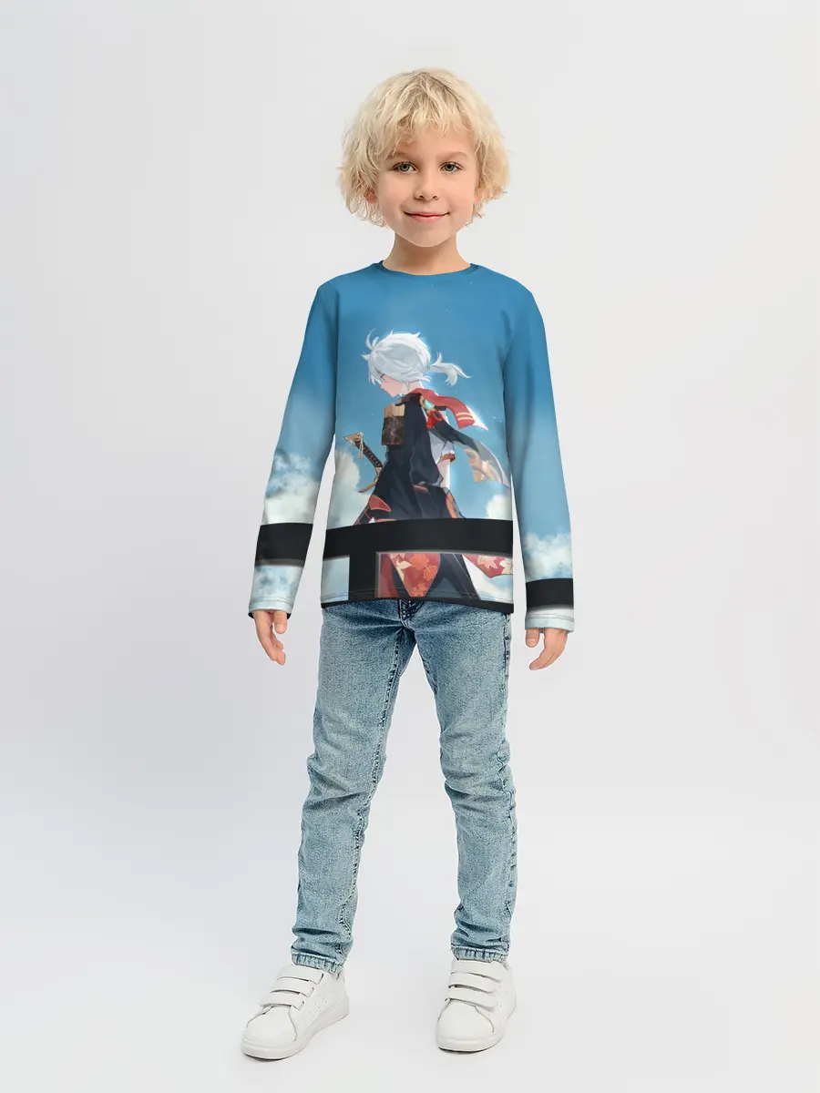 Детский лонгслив / КАДЗУХА НА ФОНЕ НЕБА