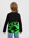 Детский лонгслив / SKODA GREEN LOGO BLACK STYLE