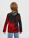 Детский лонгслив / ЧЁРНО КРАСНЫЕ КРАСКИ | RED BLACK STRIPES