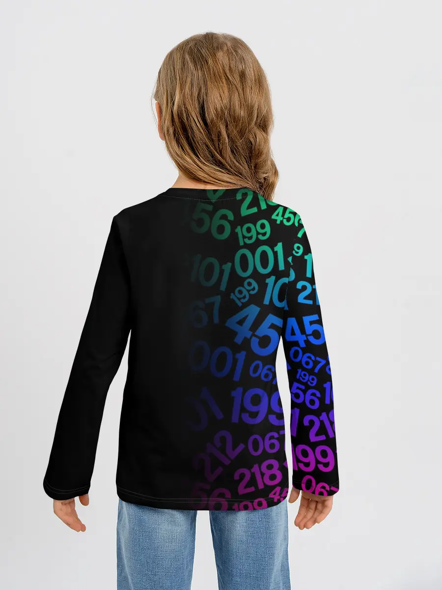 Детский лонгслив / ИГРА В КАЛЬМАРА / SQUID GAME / КУКЛА / УЗОР